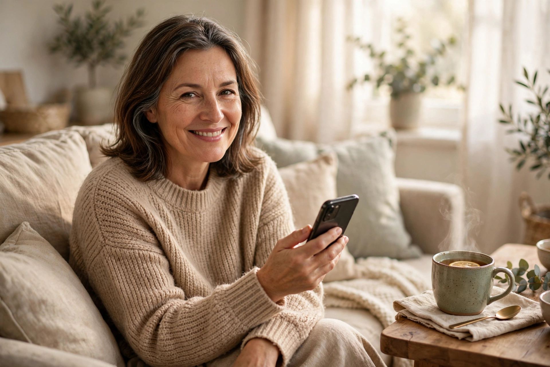 Paciente acompanhada pelo HealthBuddy em casa
